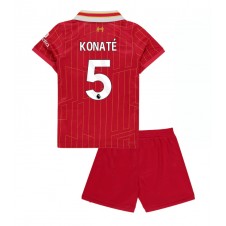 Liverpool Ibrahima Konate #5 Hjemmedraktsett Barn 2024-25 Kortermet (+ korte bukser)